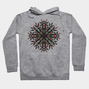 Trippy weird mandala plants and eyes psychedelic art Hoodie